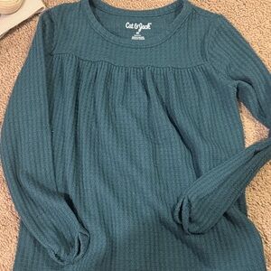 Cat & Jack Textured Teal Sweater